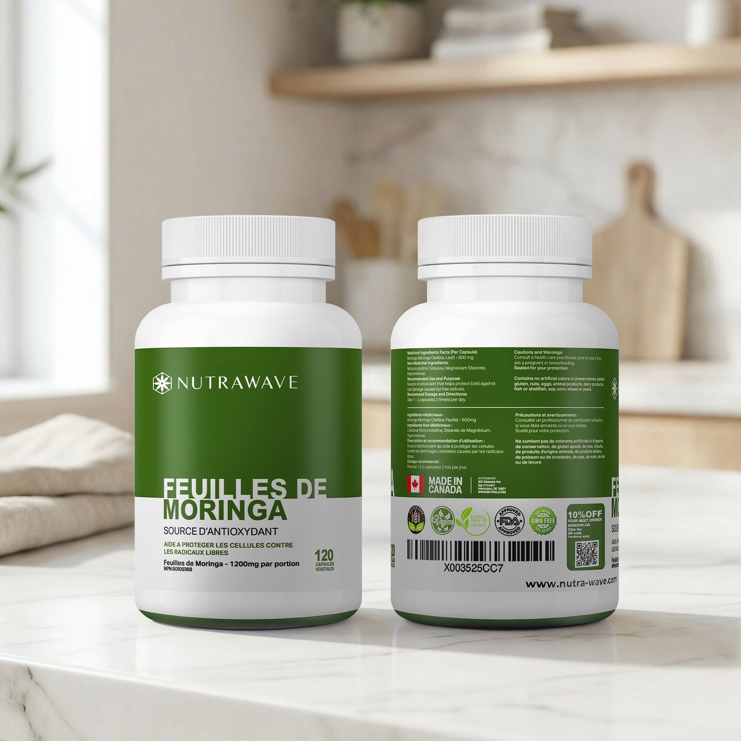 
                  
                    Organic Moringa Leaf Capsules - 1200mg
                  
                