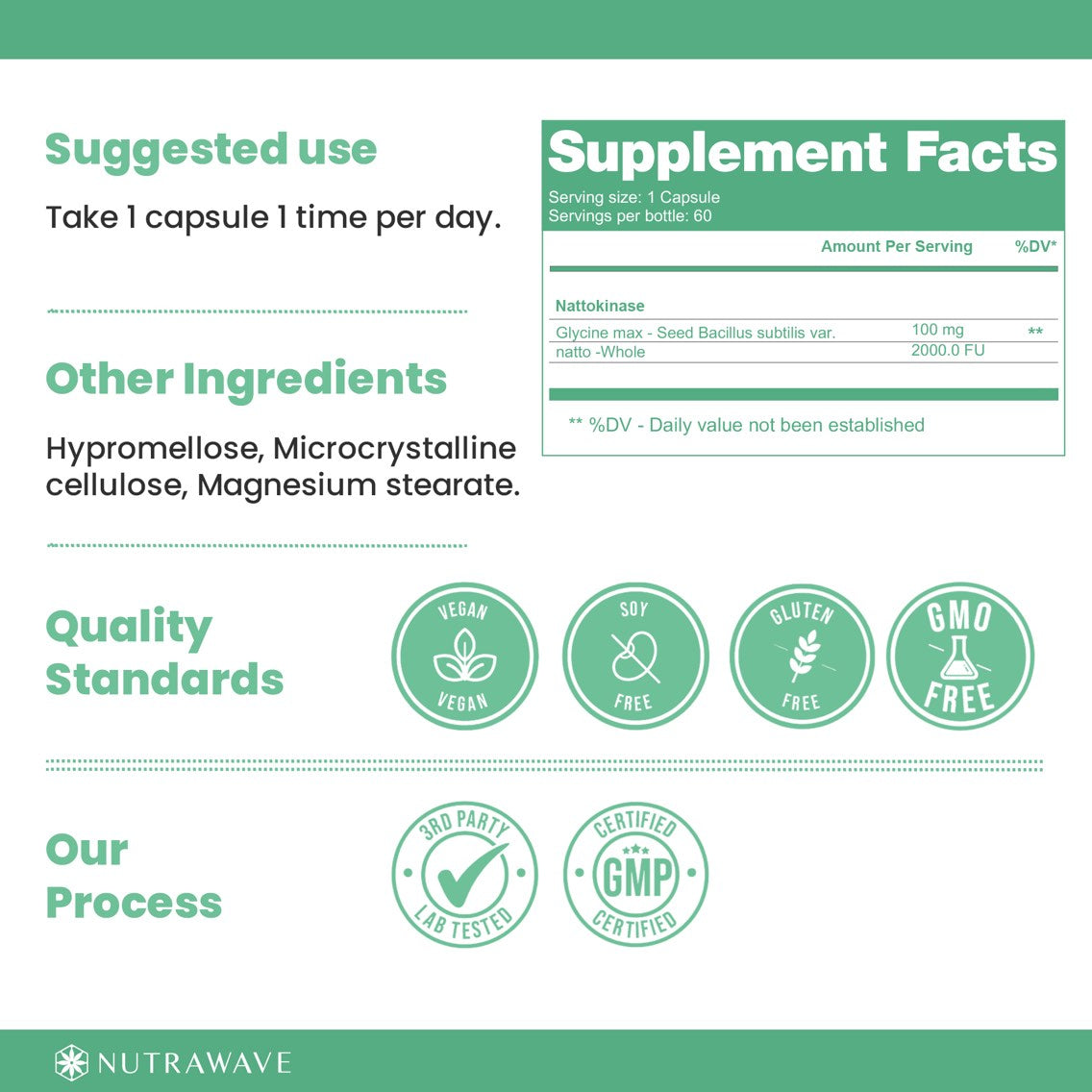 
                  
                    Nattokinase Capsules - 100mg
                  
                