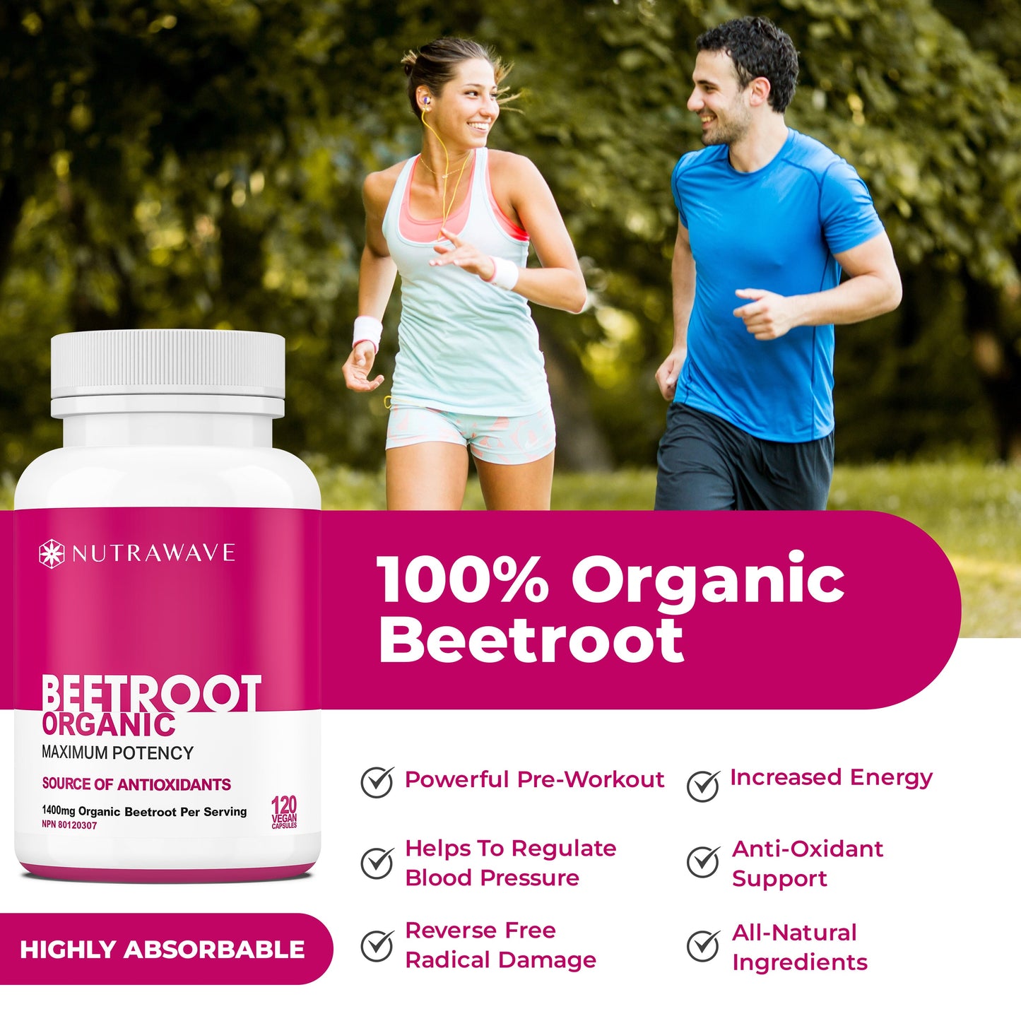 
                  
                    Organic Beetroot Capsules - 1400mg
                  
                