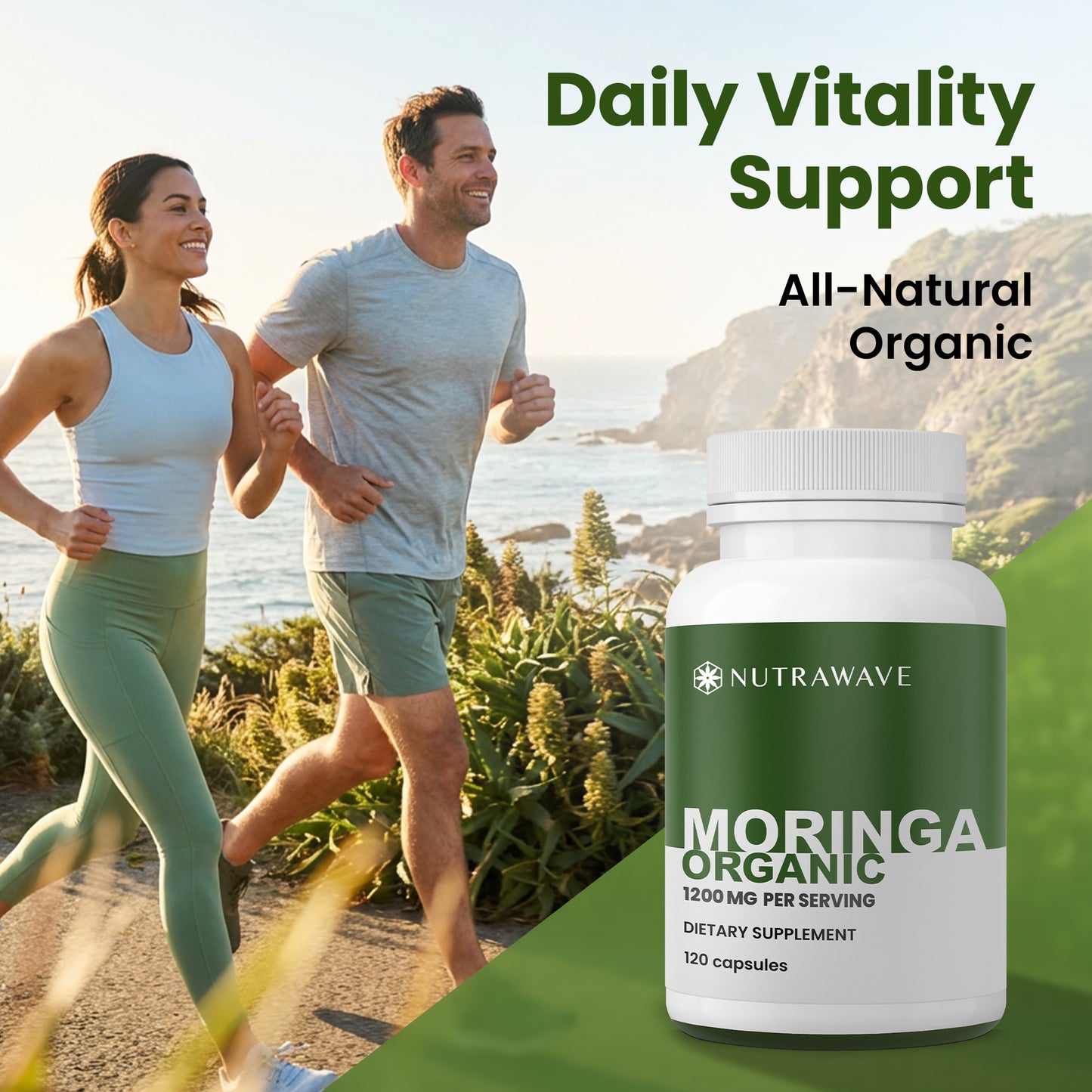 
                  
                    Organic Moringa Leaf Capsules - 1200mg
                  
                