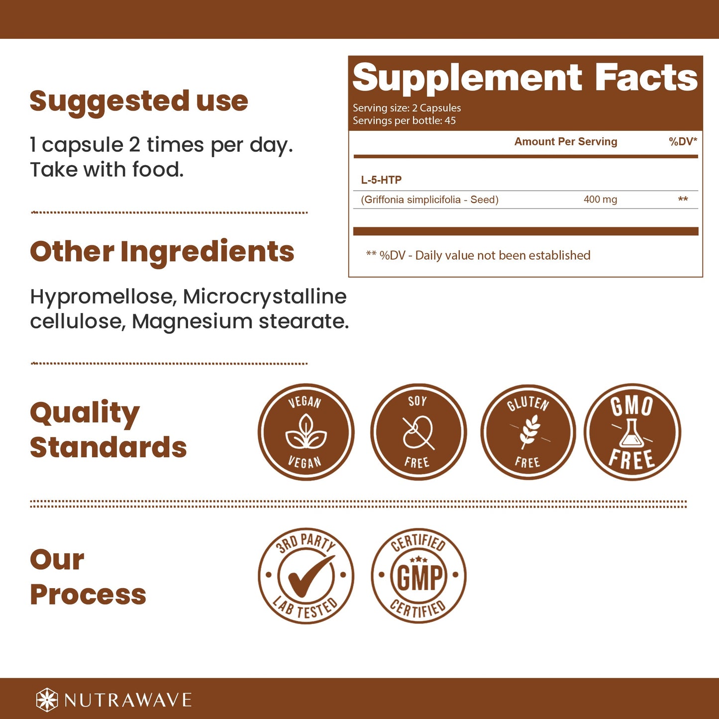 
                  
                    L-5-HTP Capsules - 200mg
                  
                