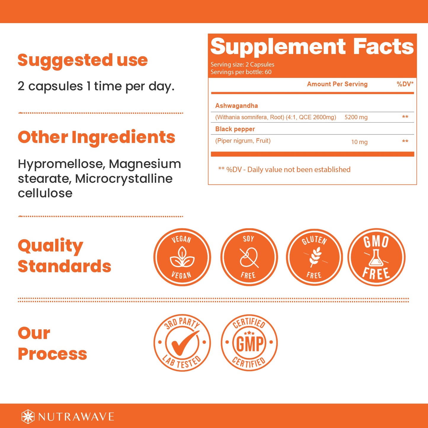 
                  
                    Ashwagandha Powder with Black Pepper Extract Capsules - 2600mg
                  
                