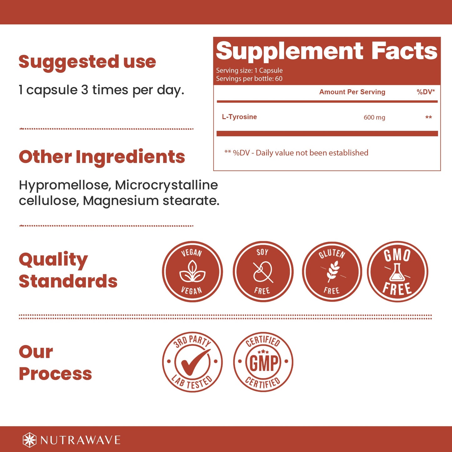 
                  
                    L-Tyrosine Capsules - 600mg
                  
                