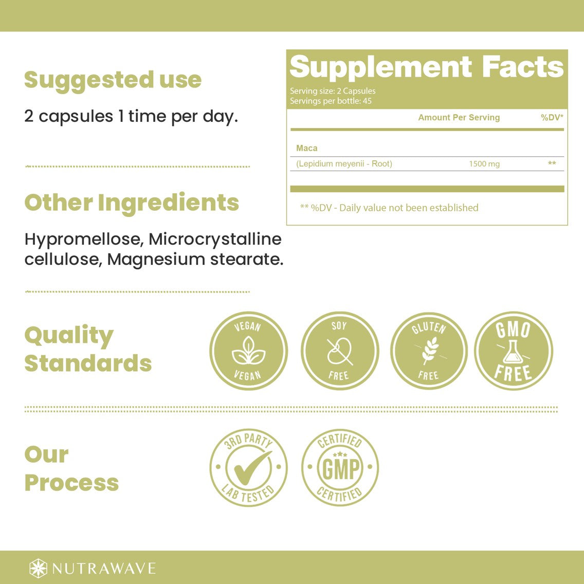 
                  
                    Gelatinized Maca Capsules - 750mg
                  
                