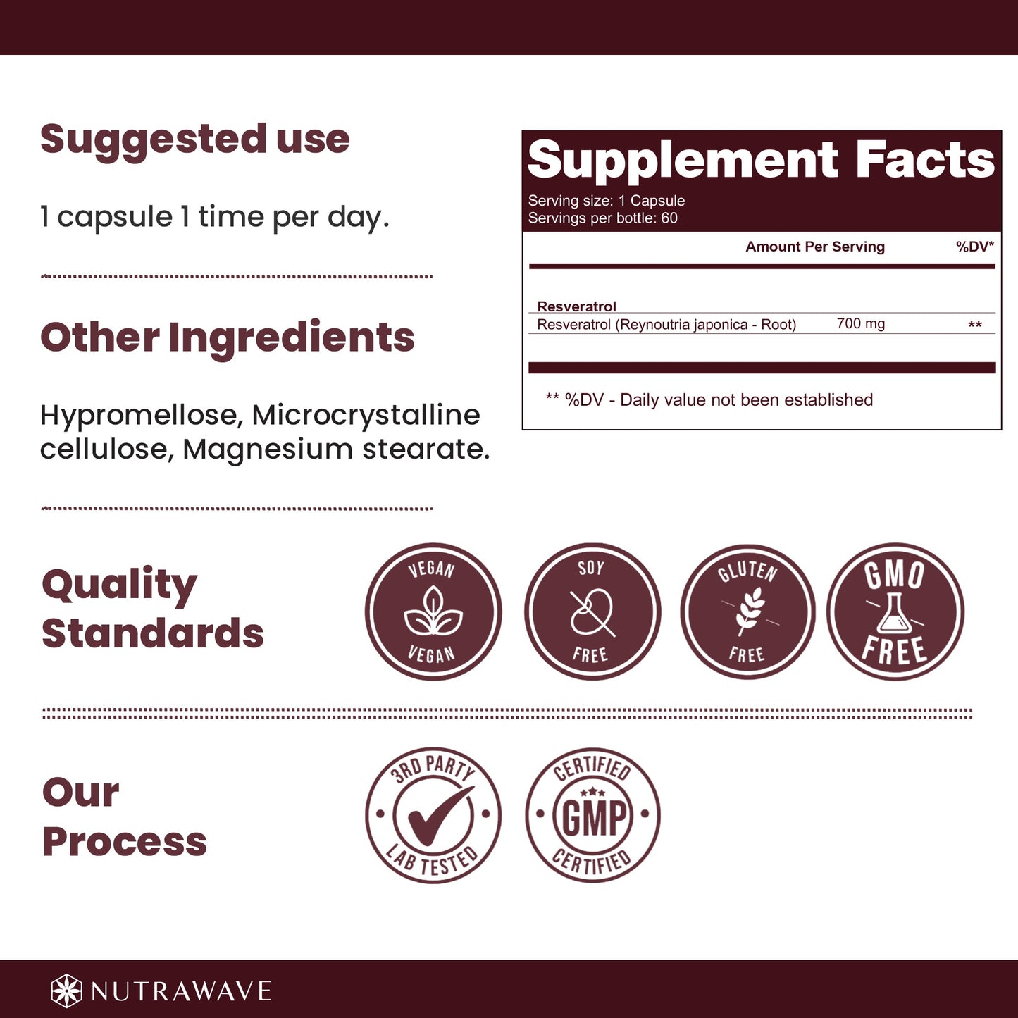 
                  
                    Resveratrol Capsules - 700mg
                  
                