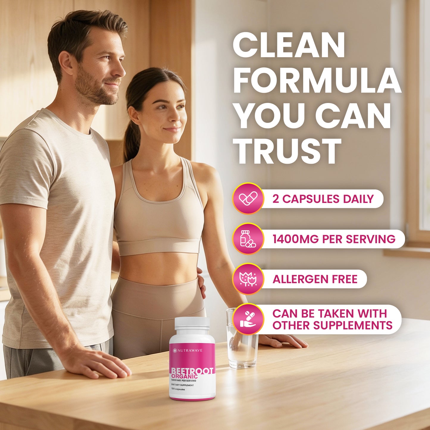 
                  
                    Organic Beetroot Capsules - 1400mg
                  
                