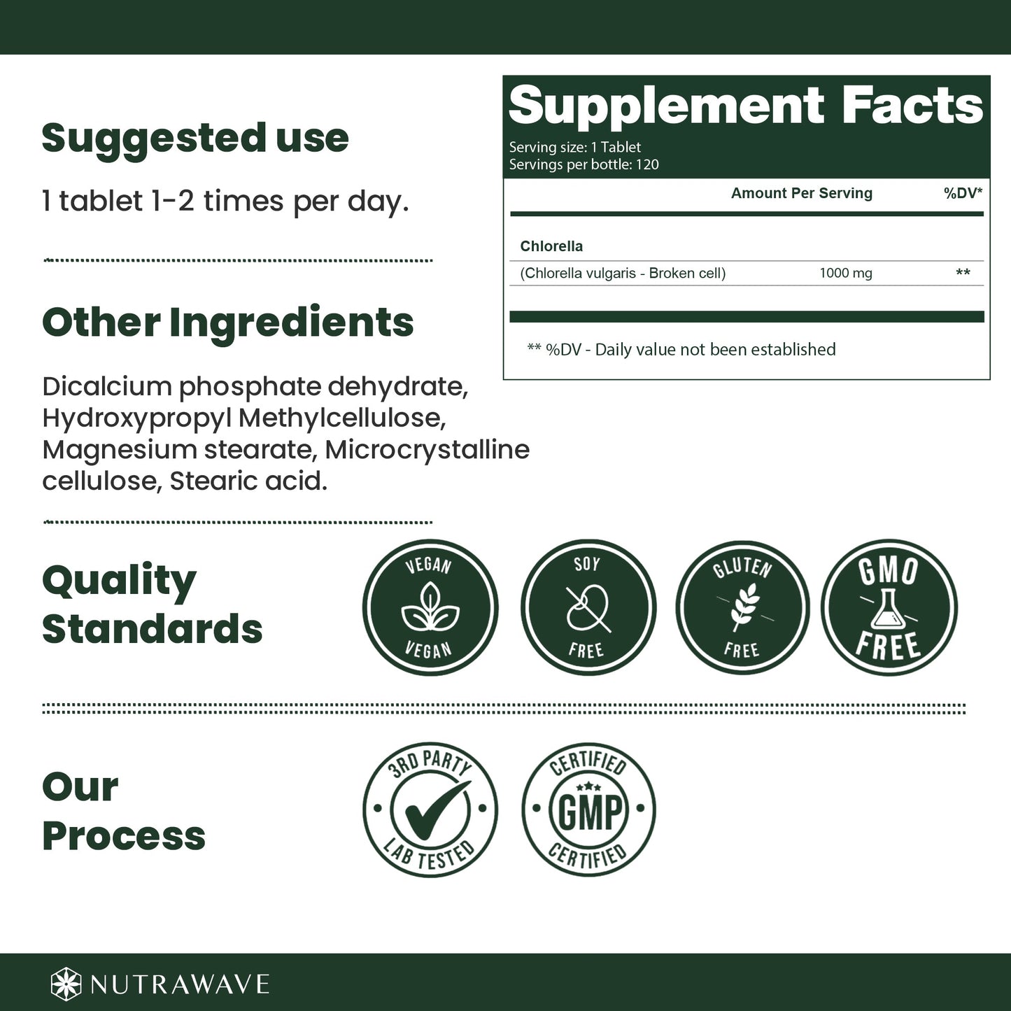 
                  
                    Organic Chlorella Tablets - 1000mg
                  
                