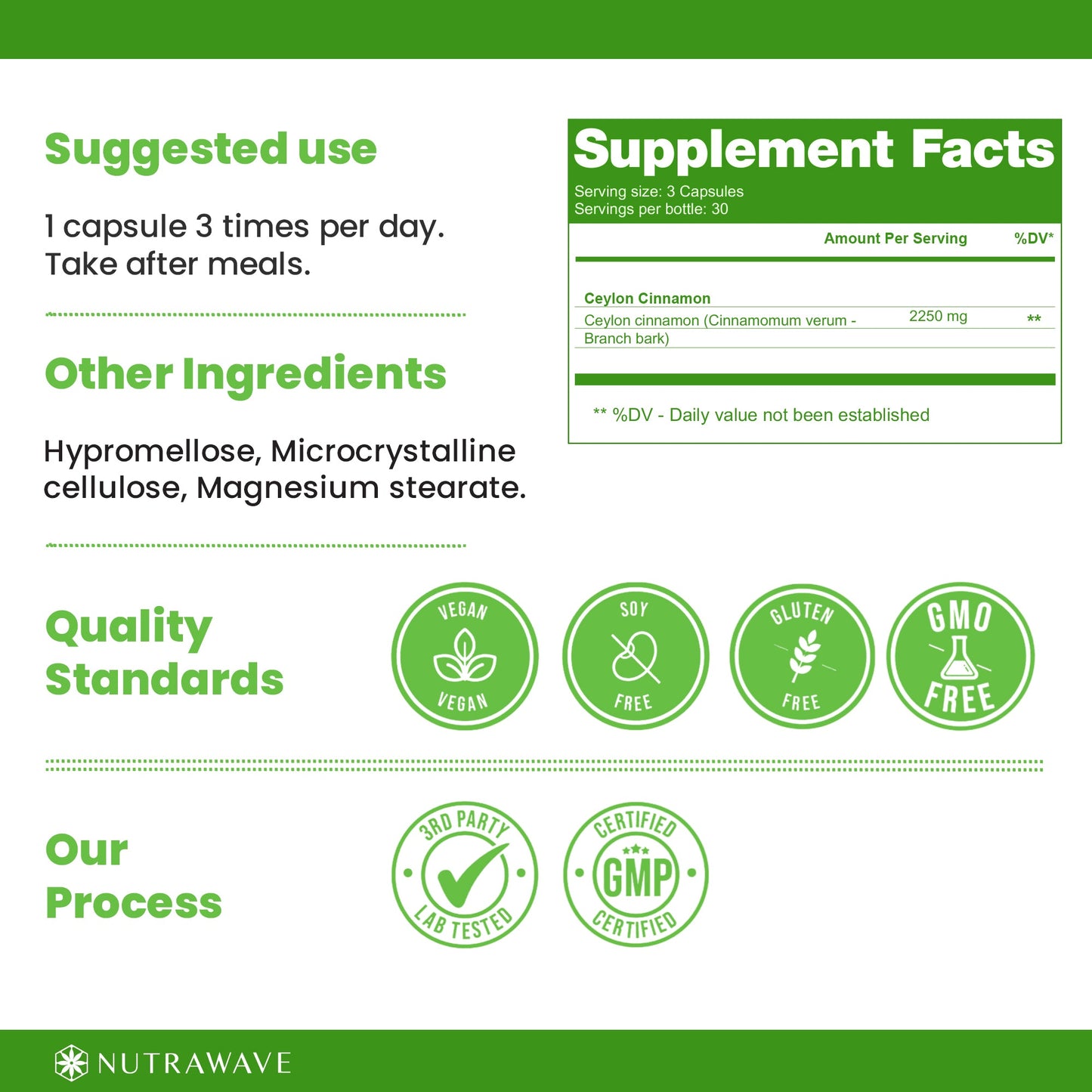 
                  
                    Ceylon Cinnamon Capsules - 750mg
                  
                