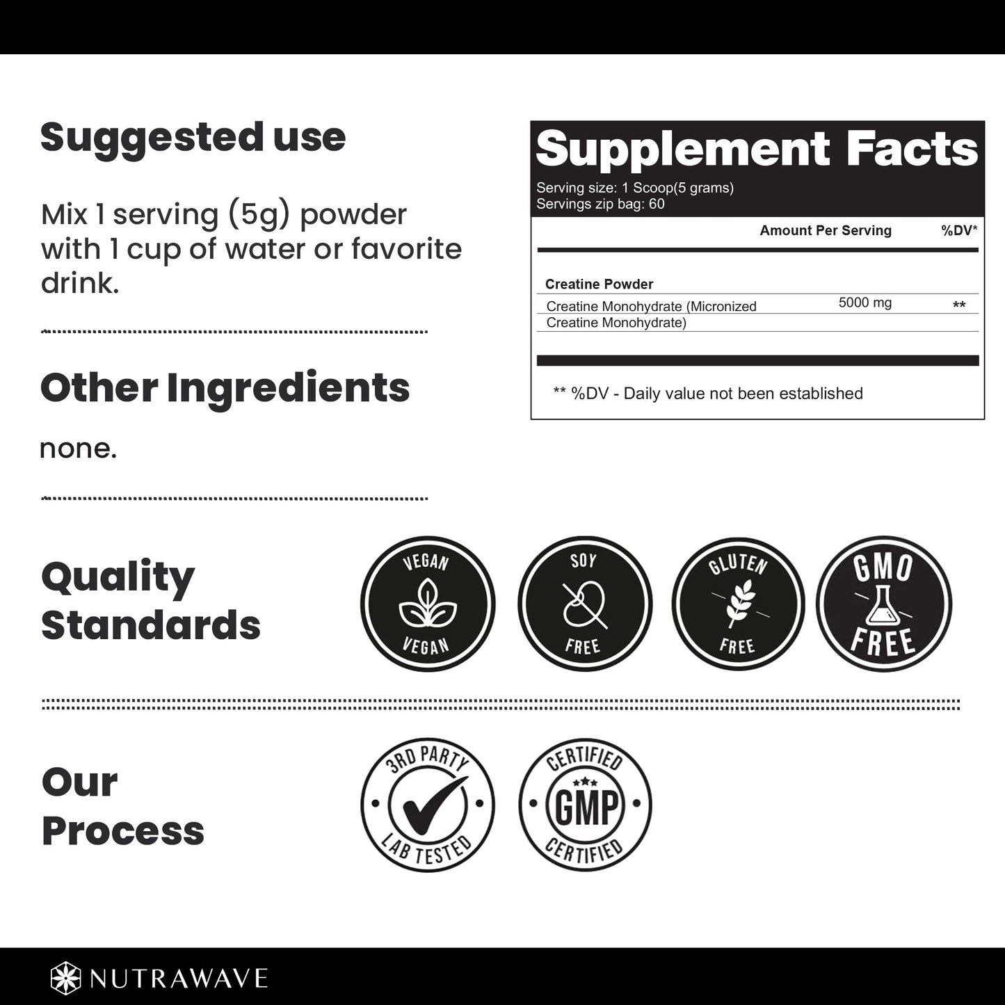 
                  
                    Creatine Micronized Monohydrate - 5000MG
                  
                