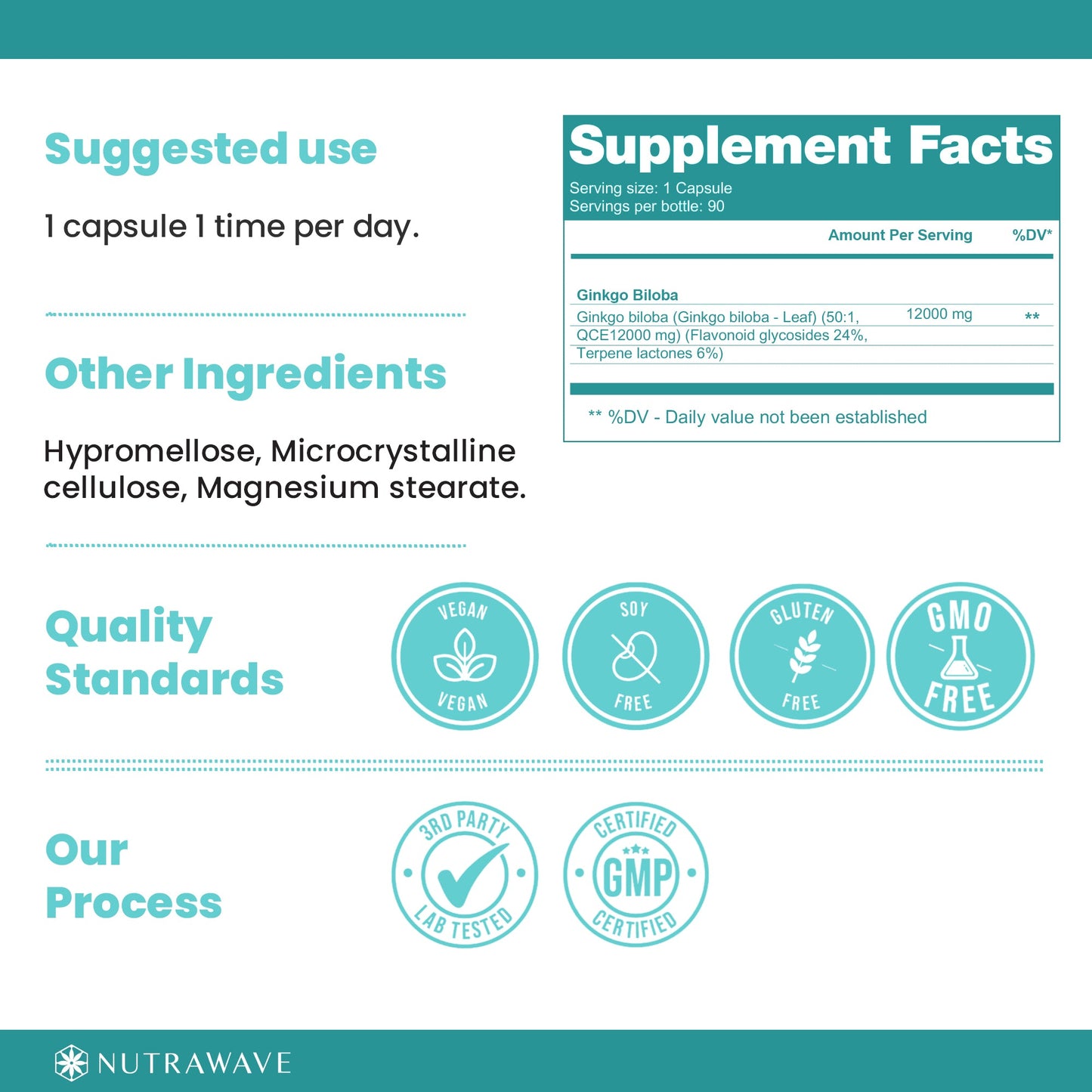 
                  
                    Ginkgo Biloba Capsules - 12000mg
                  
                